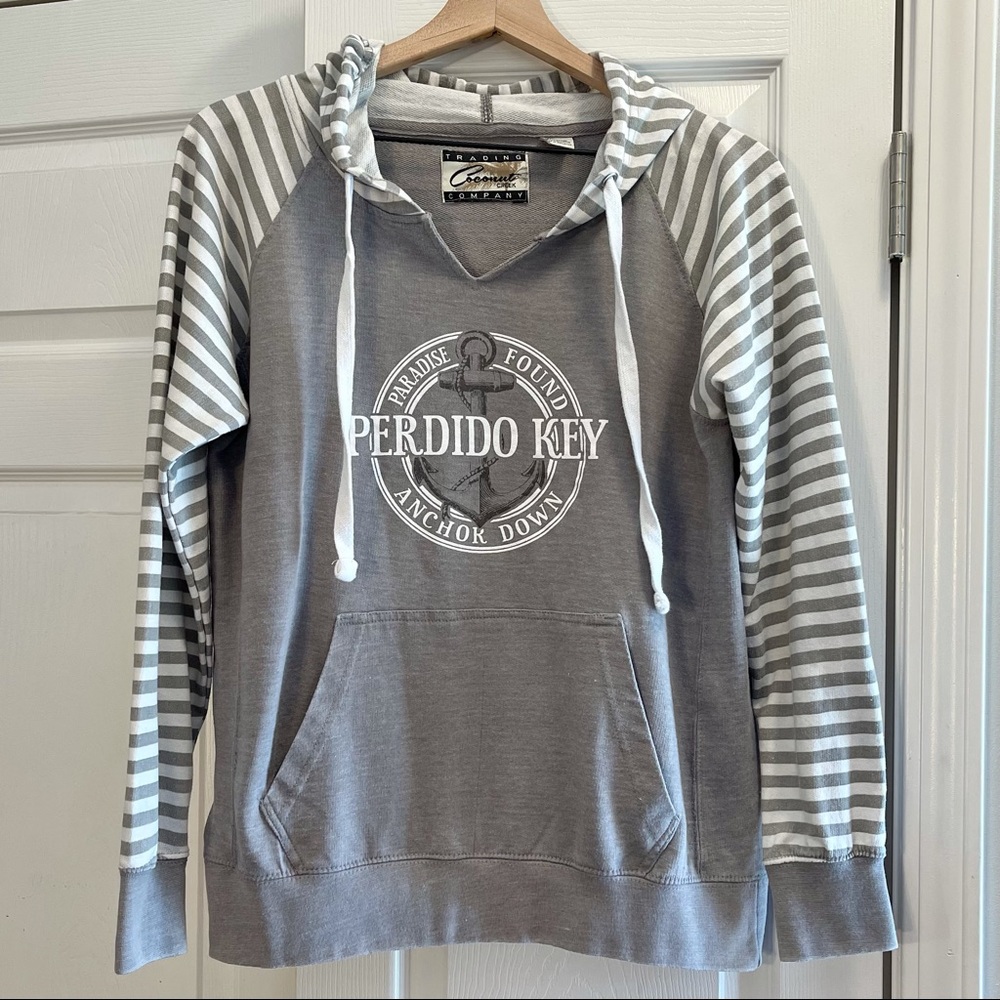 Perdido Key Florida Grey Terry Sweatshirt size L
